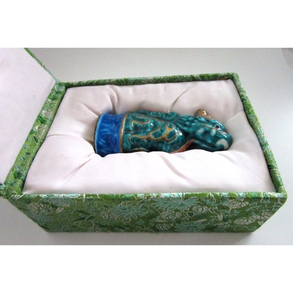 VTG Asian Porcelain QiLin Animal Unicorn Figurine with Box - Blessings & Luck - Picture 2 of 16